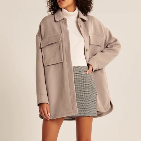 Abercrombie & Fitch Jackets & Blazers - ‼️SOLD‼️Abercrombie & Fitch Oversized Cozy Shirt Jacket